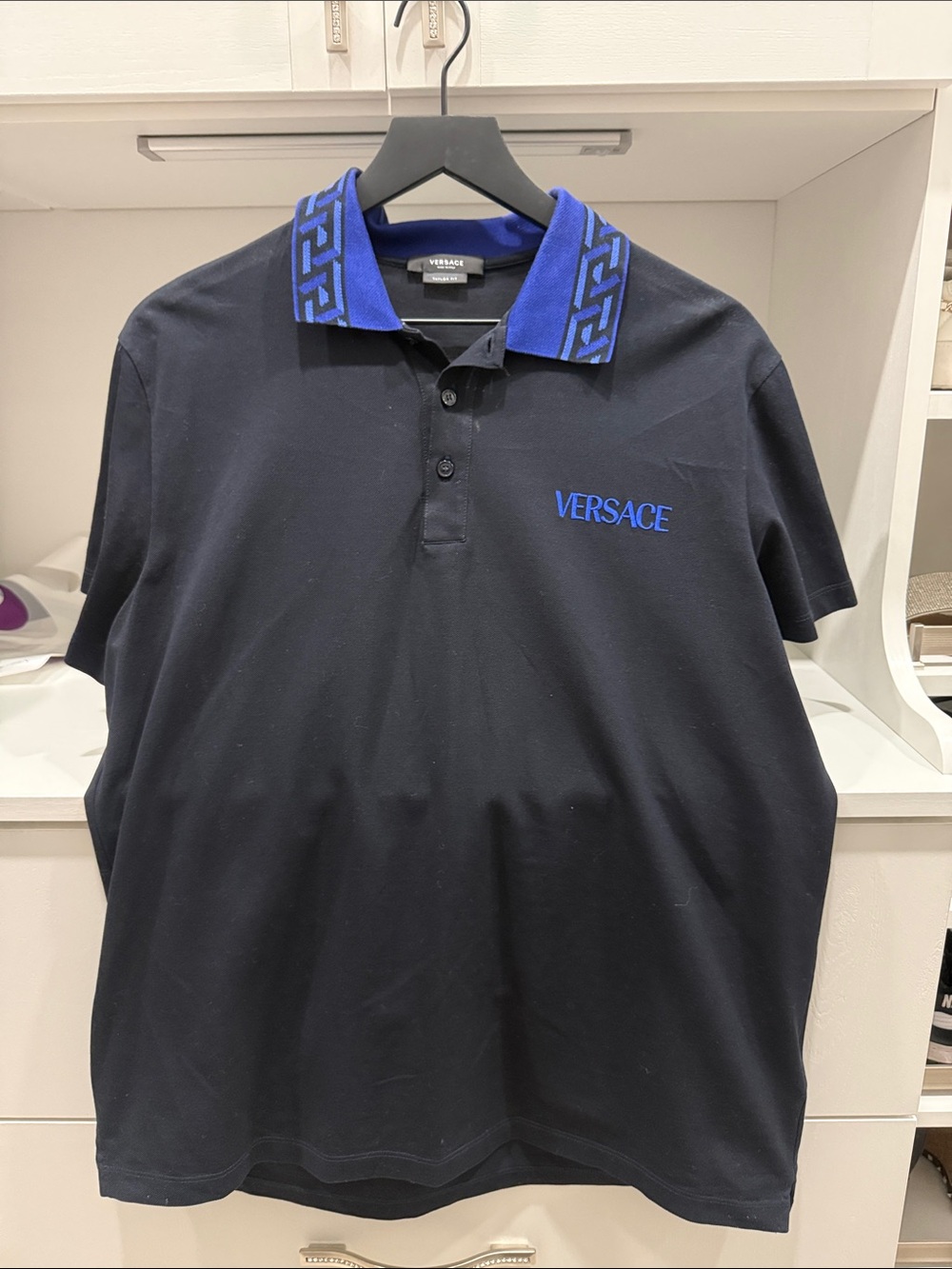 Versace Men's La Greca Accent Polo Shirt